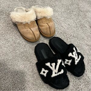 Black and Tan Women's Designer Slippers bundle